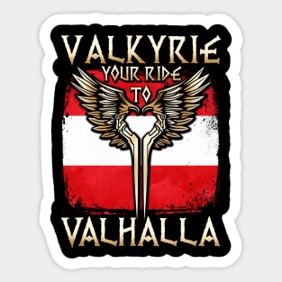 Valkyrie your ride to Valhalla Austria T-Shirt Sticker